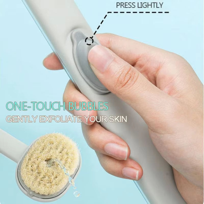 Soft Shower Brush Liquid Bath Soap Dispenser